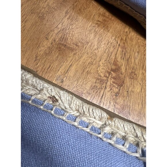 Tory Burch Women’s 7.5 Color Block Canvas Espadrille Casual Flat Shoe Navy Blue - Picture 8 of 10